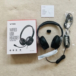 New Stereo Computer Wired Headset